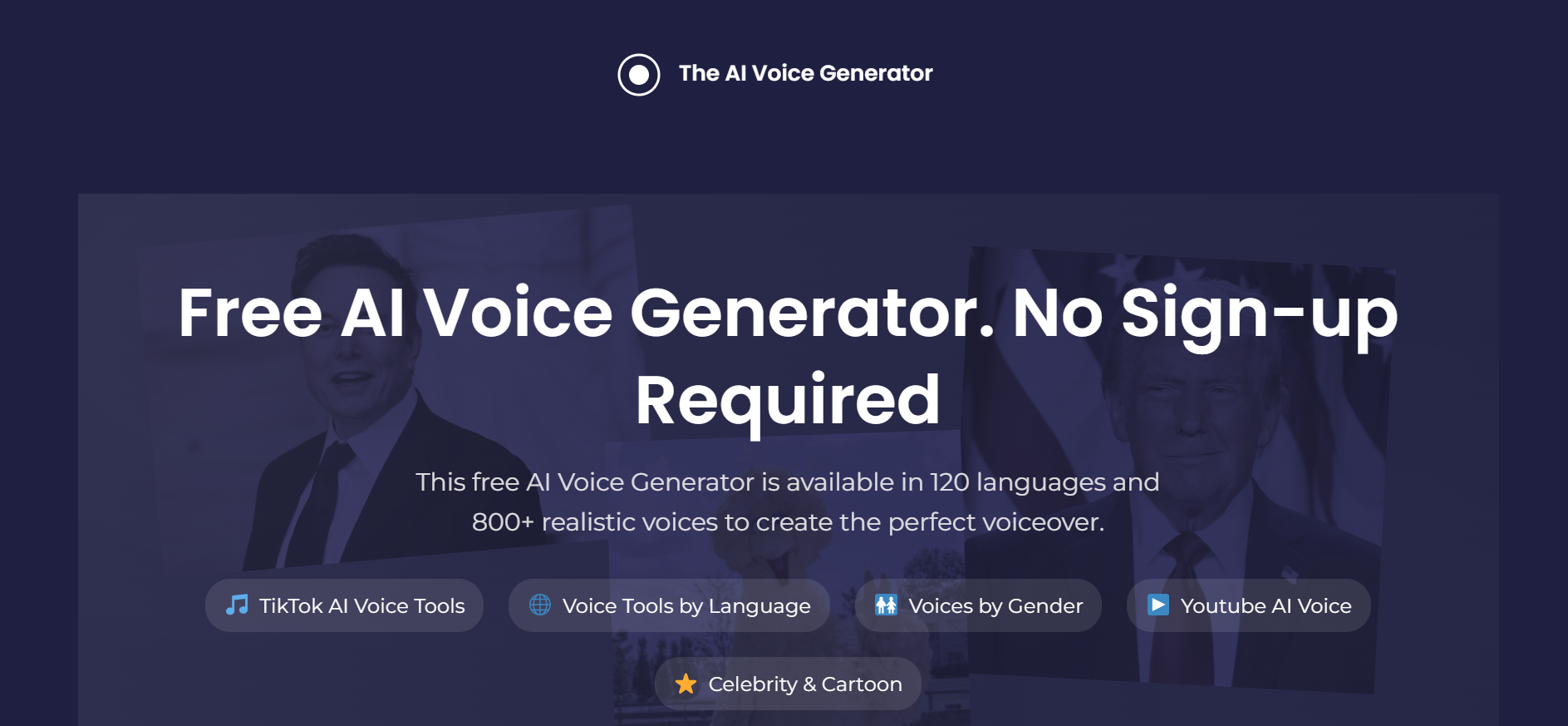 Free AI Voice Generator. No Sign-up Required - AItrendytools